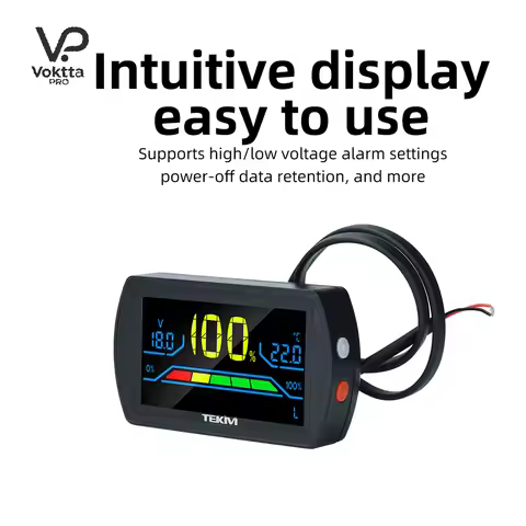 DC 7–100V 2 Wire Digital Voltmeter Battery Voltages Indicator Tester Universal for Lithium LiFePO4 B