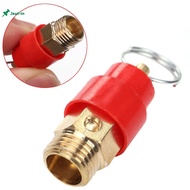 Just-in 1pcs 1/4 BSP 120PSI Air Compressor Safety Release Valve Copper Pressure Relief Regulator Red