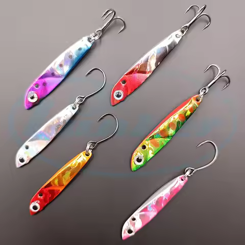 Lunker metal jig top water tiny fine fishing lure hard bait 2.5g 3.5g 5.5g hooks trout