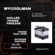 Mycoolman 69L The Traveller - Dual Zone Portable Fridge Freezer DC Chiller