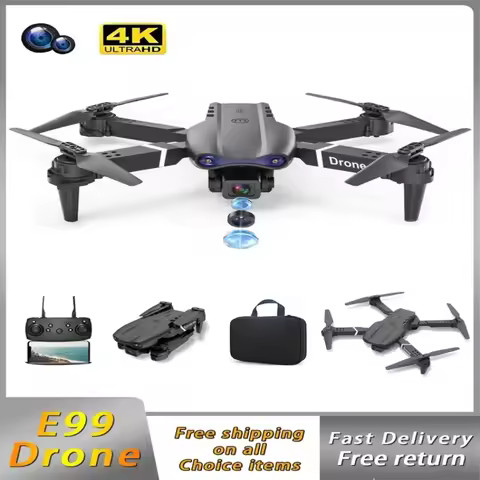 E99 Foldable Drone 4K Dual Camera Quadcopter RC Remote Control Altitude Hold FPV Live Video UAV Aeri
