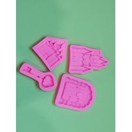 Castle Mold, Castle Key Lock Mold Chocolate Fondant Mold Mould for Cake Decoration Acuan Kek Hiasan 
