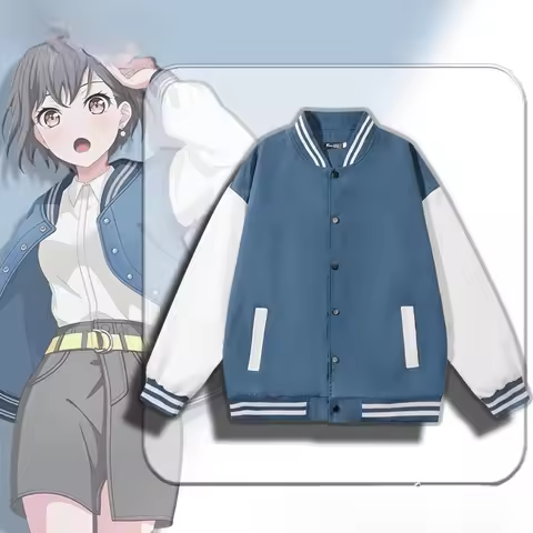 Anime BanG Dream! It's MyGO Takamatsu Tomori Cosplay Baseball Jacket Women Men Bomber Jacket Streetw
