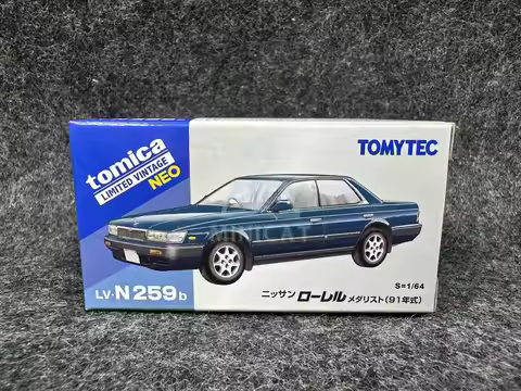 2408 Tomytec 1:64 TLV LV-N259b nissan LAUREL blue Collection die cast alloy car model decoration gif