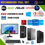 DELL  HP LENOVO intel core i3/i5 /i7 Desktop  Full set for student office personal use and gaming  [