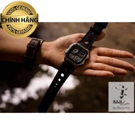 (QUALITY) CASIO AE1200/SEIKO5 WATCH STRAP - R A M D2 BLACK - BREATHABLE 3 HOLE GENUINE COW LEATHER +