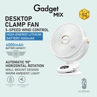 Gadget Mix Diginut CL-67 Automatic Oscillating Clip Fan White