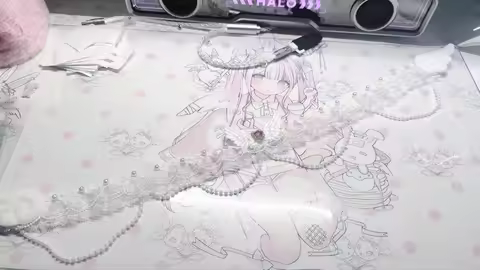 Angel Wing Lace Trim Rhinestone Decorative Trim for Monitor Frame DIY Computer Screen Border Lace St