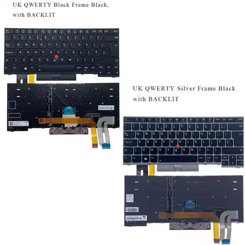New UK QWERTY Keyboard for Lenovo Thinkpad E480 E485 E490 E495 T480S L480 T490 T495 L390 L380 Yoga L
