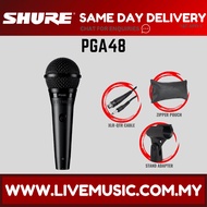 Shure PGA48 Cardioid Dynamic Vocal Microphone, XLR-XLR Cable (PGA48QTR / PGA48XLR / PGA-48)