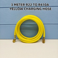 (3 METER) R22 TO R410A YELLOW CHARGING HOSE TUBE (5/16") CHECK GAS PRESSURE AIRCOND REFRIGERANT MANI