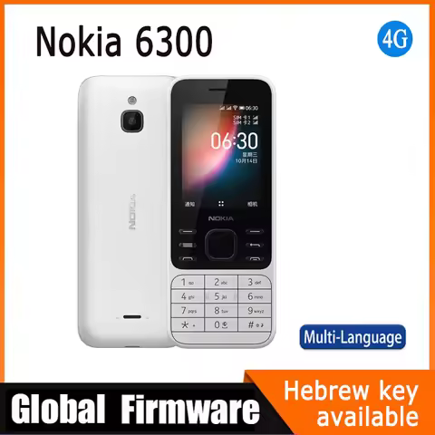 Nokia 6300 4G Feature Phone KaiOS Wifi Multilingual 2.4 Inch Dual SIM FM Radio Bluetooth Rugged Mobi