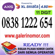 Nomor Cantik Axis 11 Digit Axiata Prabayar Support 4.5G Jaringan XL Nomer Kartu Perdana 0838 1222 654