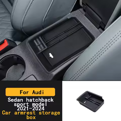 For Audi A3 8Y A3L Sedan Hatchback Sportback 2021-2024 ABS Car center armrest storage box storage tr