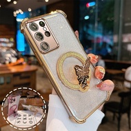 Case For Samsung S25 S25 Plus S25 Ultra Clear Case Thickening Plated Cover Silicone ShockProof Phone