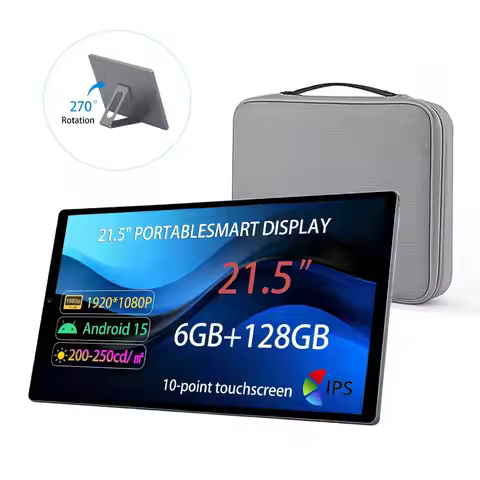 New 21.5 Inch Android 15 Ultra-Thin Tablet with Foldable Stand & Bag 1920*1080P 6G+128G Memory PC 47