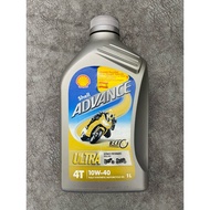 SHELL ADVANCE ULTRA 10W-40 4T FULLY SYNTHETIC ENGINE OIL 1L