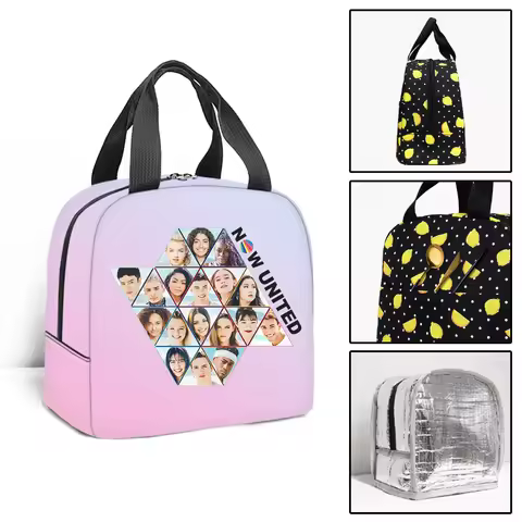 Hip Hop Popular Funny Now United Student Work Lunchbox Thermal insulation Food Lunch Bag 3D Printed 