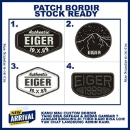 EIGER EMBROIDERED PATCH EMBLEM BESTEiger & 9 - ZONE EMBROIDERY