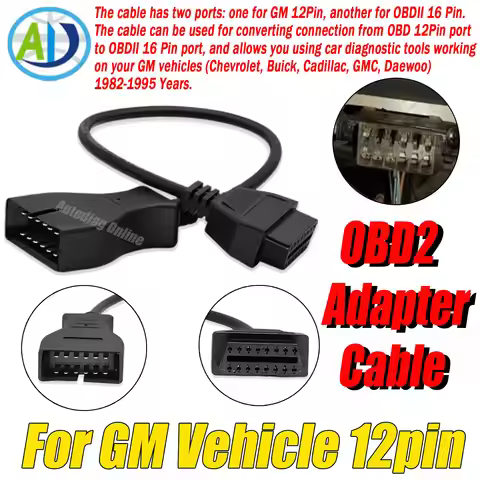 OBD2 Diagnostic Cable For GM 12Pin to 16Pin OBD2 Scanner Connect For Chevrolet/Buick/Cadillac/GMC/Da