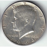 Koin Error Amerika Kennedy Half Dollar 1964 10 Tail Feathers