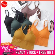 seluar dalam KM Women U-Shaped Seamless Non-Wire Push Up Tube Bra Fitness Gym Yoga Bralettle Lingeri