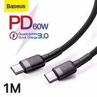 BASEUS Type-C to Type-C PD 2.0 60W Fast Charge Data Cable (20V 3A) 1M