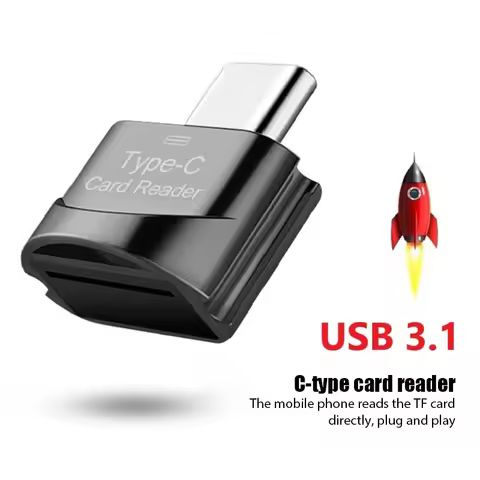 New USB 3.1 Type-C to Micro-SD TF smart adapter Mini High Speed card reader for watching movies and 