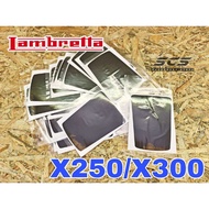 Tinted Meter Sticker LAMBRETTA X250 X300 Smoke Accessories Motor Visor Exhaust Pipe Part Windshield