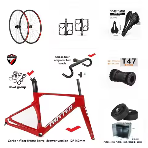 TWITTER R10 Hide inner traces T800carbon fiber road bike frame+carbon fiber integrated bend700*28C b
