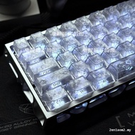 Ice Carbon Pattern Keycap PC Side Engraved Translucent Carbon Fiber Pattern Adapt to Forwarder X87 F