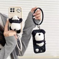 Fashion Phone Case Honor X7d Honor 400 Smart 5G 4G New 3D Plush Cute Cartoon Panda Toy Anti-fall Len