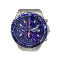 SEIKO mens watches Chronograph quartz wrist watch analogues stainless Blue Silver 7T92-0CF0 Direct f