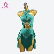 cod 2025 Latin Dance Dress Women Competition Practice Clothes Girl Line Evening Costume Party Wear P