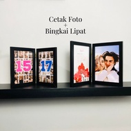 Photo Print 4R 5R Photo Frame + 4R 5R Folding Frame Couple Gift