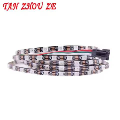 Addressable DC5V White Black PCB 1/2/3/5M WS2812B Pixel LED Strip 5mm 5050 RGB 60LEDs/m WS2812 Digit