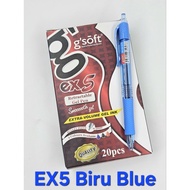 gsoft Gsoft EX5 Retractable Gel Pen Extra-Volumn Gel Ink 0.5mm 20pcs/Box GP-GS-EX5