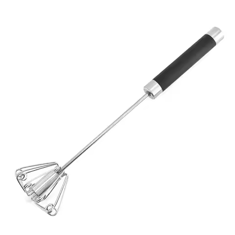 Rotatable Stainless Steel Kitchen Mixer Manual Whisk Egg Beater Whipping Manual Milk Cream Whisk Sem