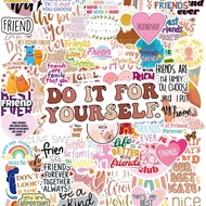 100PCS Vibrant Friendship Quotes Stickers Collection, Colorful and Inspiring Design for Decor Sticke