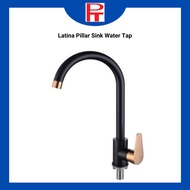 Latina Pillar Sink Water Tap Sus 304  (Matt Black & Rose Gold) Faucet 100% Authentic