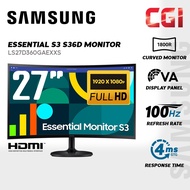 Samsung 27" LS27D360GAEXXS VA FHD 100HZ 4MS FHD FreeSync Eye Care Essential Curved Monitor