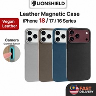 (MY) LionShield iPhone 18 Pro Max /18 Pro/17 Pro Max/17 Pro/17/17Air/16  Magnetic Vegan Leather Case