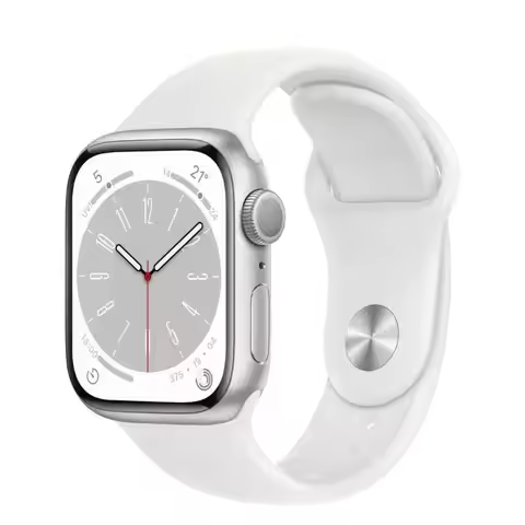 Apple Watch Series 8 Aluminum 45mm A2771 (GPS Only, No Cellular) Silver - Refurbished Good Condition