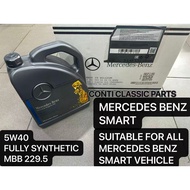( 100% ORIGINAL ) MERCEDES BENZ ORIGINAL EUROPE ENGINE OIL 5 LITRE SAE 5W40 5W-40 FULLY SYNTHETICMB 