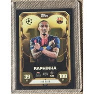 100% AUTHENTIC PANINI TOPPS FOOTBALL SPECIAL 100 CLUB BARCELONA BRAZIL RAPHINHA LIMITED EDITION CARD