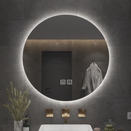 40/50CM Round Bathroom Mirror Wall Mount LED 3 Color Adjustable BackLight Home Decorative Mirror W