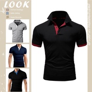 Oversized Men POLO Shirt/Plain Short Sleeved Tshirt/Sport Casual Top POLO衫 S-5XL T1402