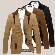 ✨2025✨ raya baju jaket lelaki  Men's Leisure Suit Young and Middle-Aged Slim-Fitting Suit Cotton plu