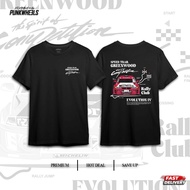 [OFFICIAL PUNKWHEELS] T-Shirt EVO4 RALLY Custom Design Graphic Tee(XS-5XL)BLACK/WHITE