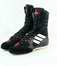 adidas復古拳擊靴/ MMA摔跤格鬥鞋踢腳/紅黑白色短靴運動鞋 同款相似